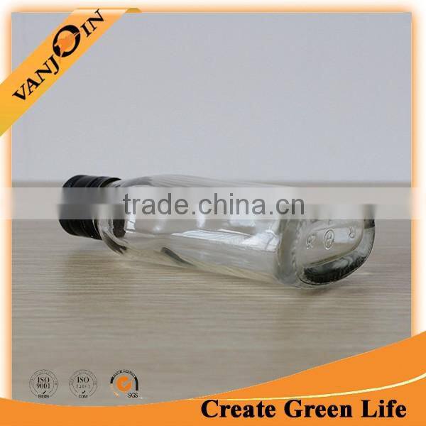 New Design 200ml Glass Wine Bottle With Flat Shape