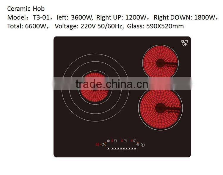 touch sensor ceramic and induction hob home appliances