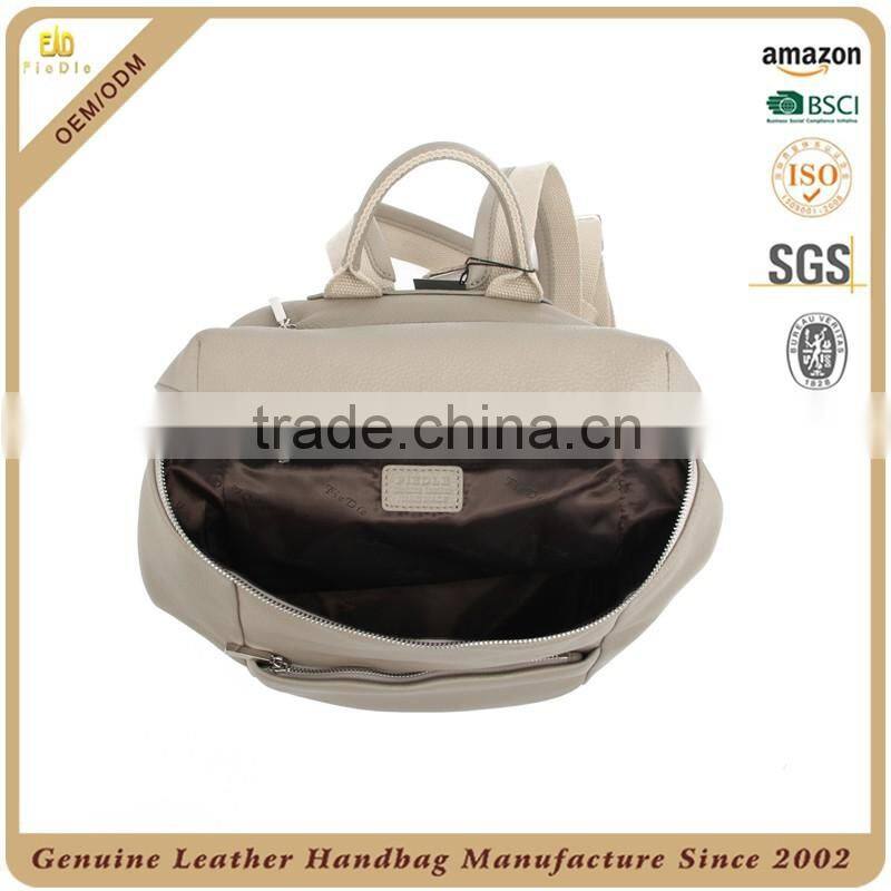 CSS1596-001 Made in china genuine leather tactical backpack Big size cow leather school bag Famous trveling bag