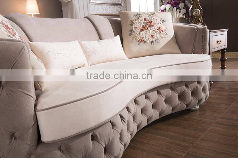 2016 European Antique New Classic Italian Fabric Sofa Set 1+2+3 AL033