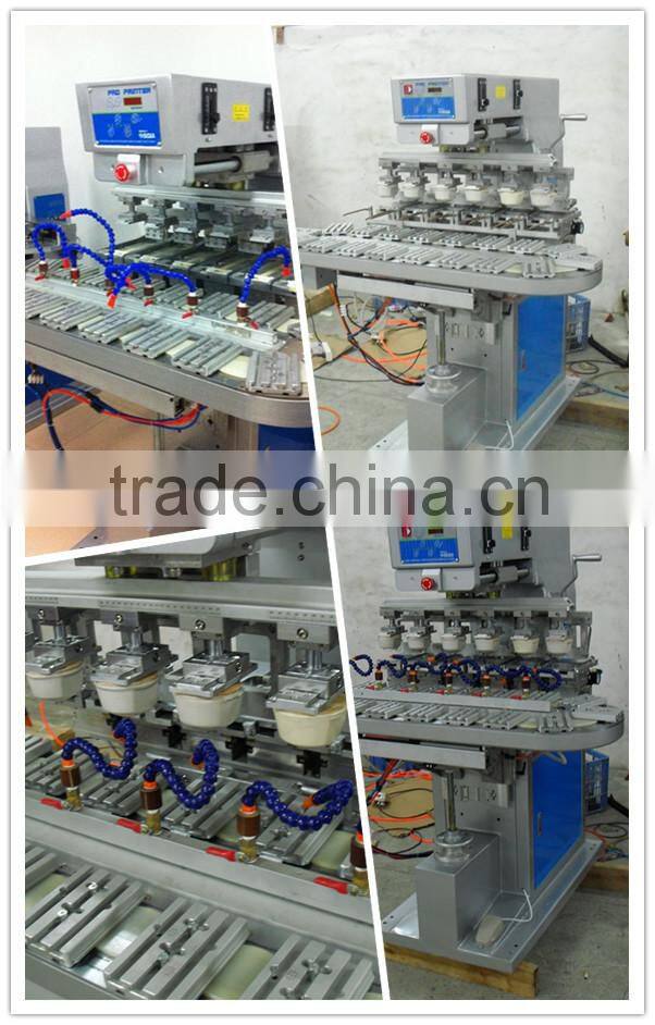 6 color plastic baby feeding bottle pad printing machine