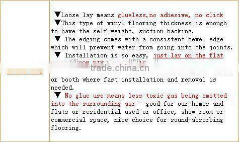 2.0MM Wood Look Rubber Flooring Dry Back Vinyl Flooring Planks Various Color Wood Grain