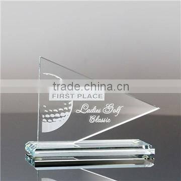 Glass ship awards clear boat awards for souvenirs