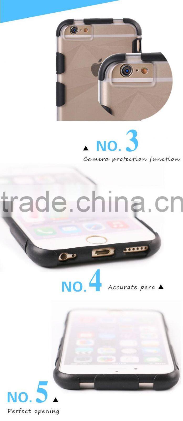 Wholesale sublimation clear pc phone back cover for iphone 6