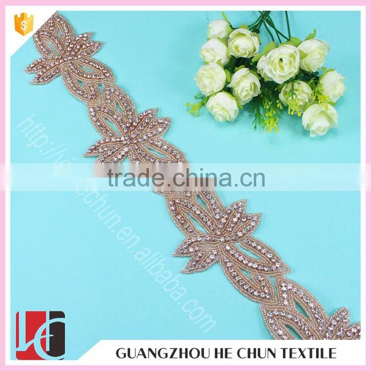 HC-4625-1 Hechun Dresses Fashion Garment Crystal Bead Trim for Wedding
