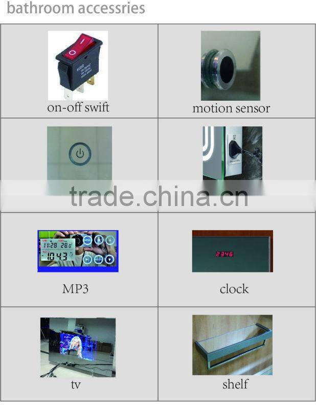 leisure bathroom backlit mirror with tv,waterproof mirror TV