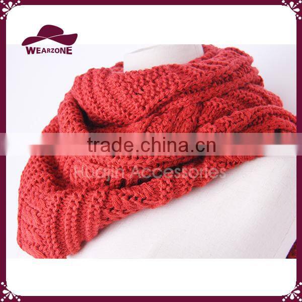 Womens Basic Knitting Cable Scarf Cashmere