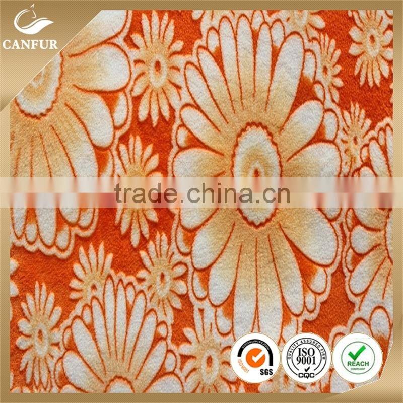 100% polyester printed knitting velboa fabric