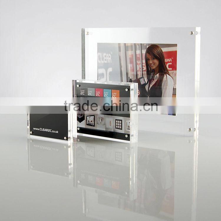 Acrylic block frame, acrylic pictures frame wholesale, acrylic 2 sided picture frame