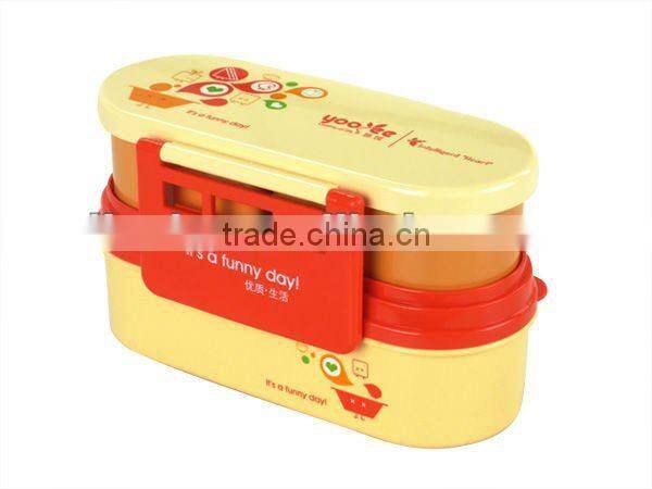 plastic lunch box (doule layer) new item