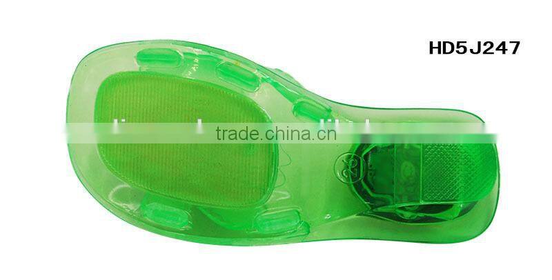 2015 Colorful Jelly Shoe Baby Slipper Girl High Heel Slipper