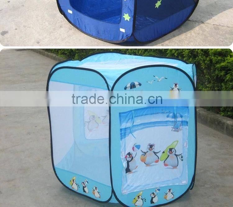Hexagon shape pop up tentchildren playing