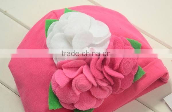 Popular Winter Cute Baby Beanie Hats With Flowers