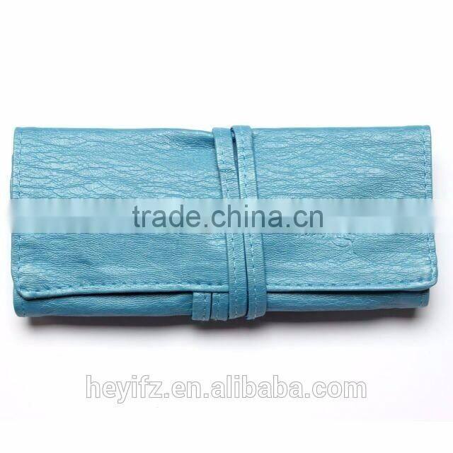 Hot Selling Synthetic Hair Wooden Handle Travelling Cruelty Free 7PCS Blue Makeup Brush Set