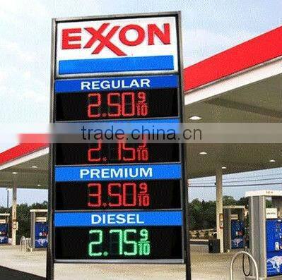 10 inches LED gas/oil price station display/sign