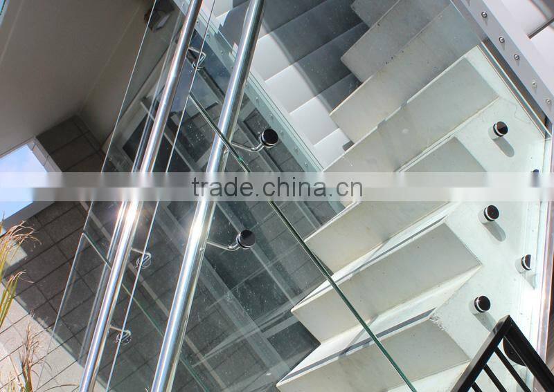 SS 201 304 316 inox glass handrail holder /glass clamp / stainless steel gardrail higne