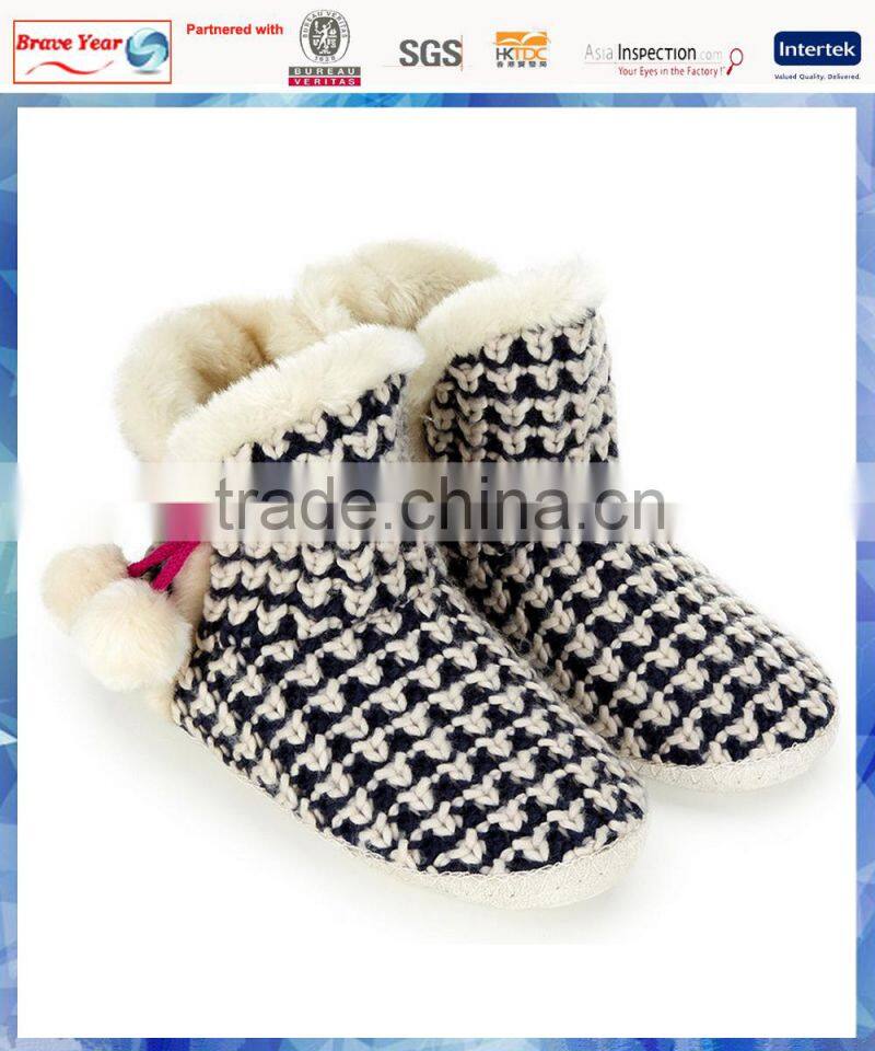 monochrome tuck stitch canadian winter boots/thermal boots/women boots 2014