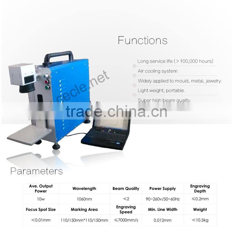 Cecle fiber laser marking machine for auto parts