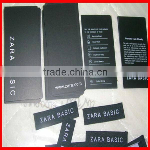 Good Paper Garment Jeans Hang Tag 2014 Design Wholesale
