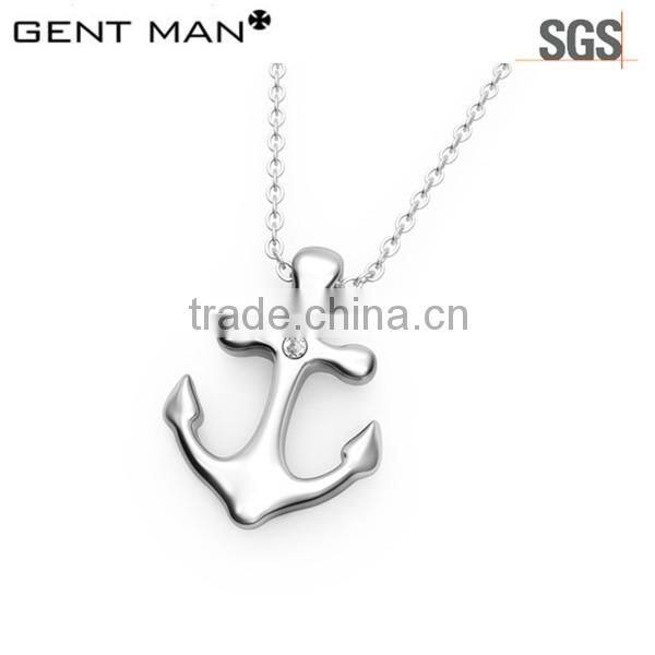 High Polished Anchor Pendant Stainless Steel Engrave Pendant