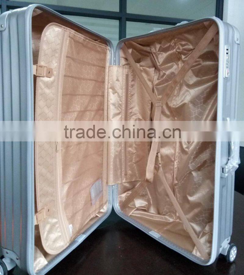 TOP and High quality hard ABS+PC Bright trolley luggage set