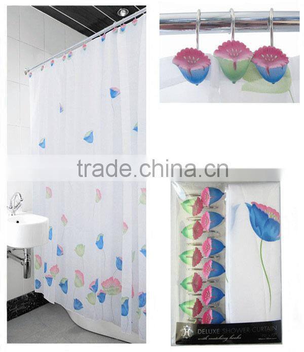 eco-friendly and rainbowl bath PEVA shower curtain