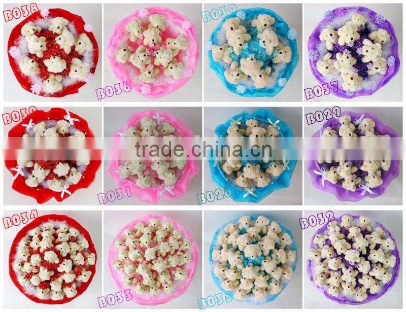 Gorgeous Valentine's day gift red plush bear bouquet wedding gift