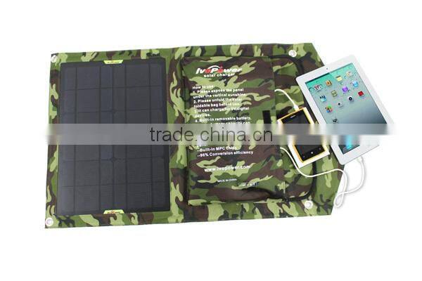 15W OEM foldable solar phone charger , solar battery charger