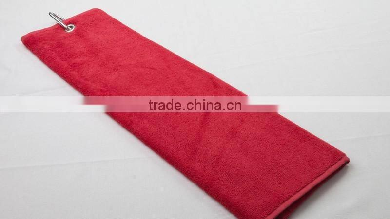 hight quality 100% cotton red color sport towel ST-012