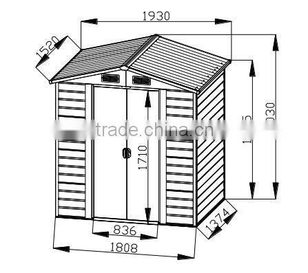 Newest Steel shed for tool garden metal shed DIY Shelter