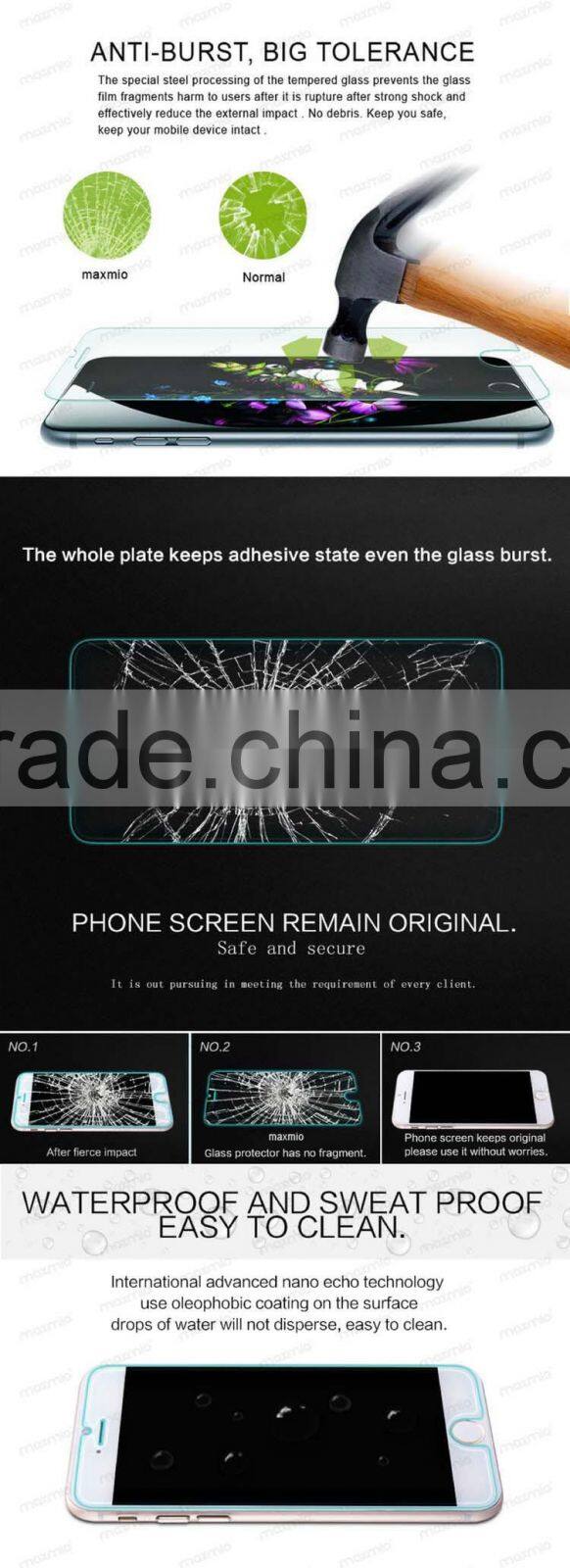 Ultra Slim 0.2mm 2.5D Smart Touch Tempered Glass Screen Protector for iPhone 6/ 6 Plus