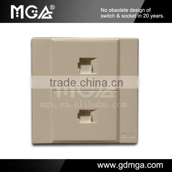 MGA Q7L Series Q-E01 L RJ11 wall socket
