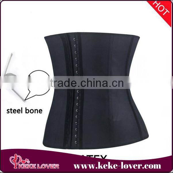 6XL hot sale black women tight latx waist corsets sexy steel bones high waist corset factory price waitst training corset