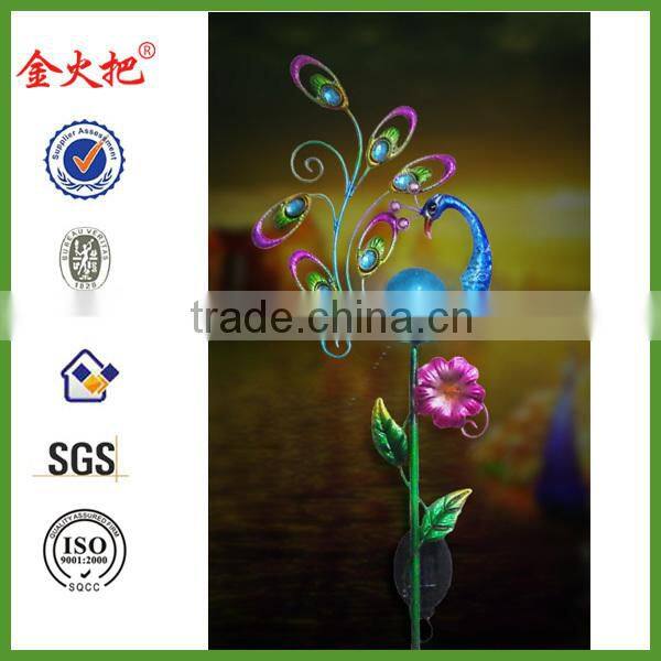 Beauty garden stake with red-crowned crane design