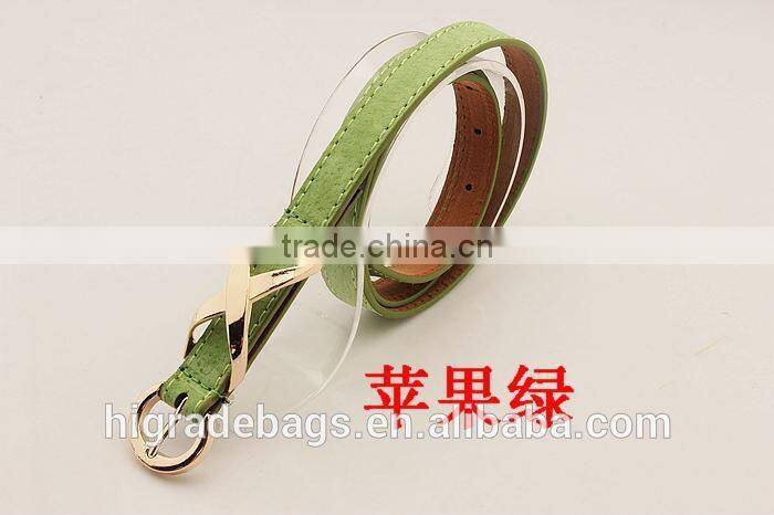 thin fashion leather belt wholesale