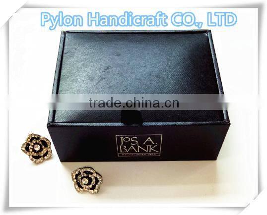 Luxury custom design plastic cufflink gift box wholesale