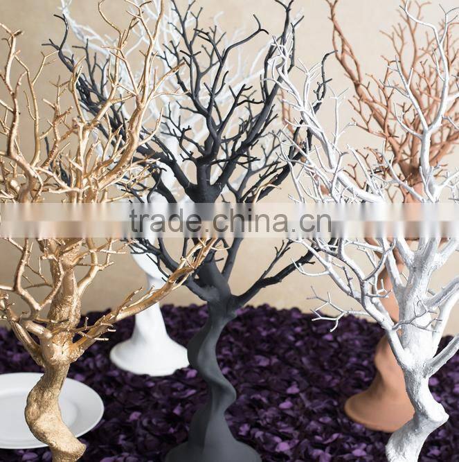 2015 hot wholesale fake trees for wedding table decoration/artificial tree without leaves/artificial autumn tree