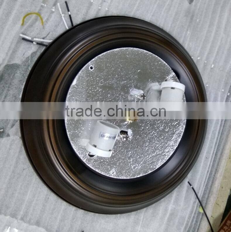 LED 13" 2*E26 Flush Mount Ceiling Fixture with glass shade Dark dronze finish and Satin Nickel CE, UL ,ETL ,ROHS