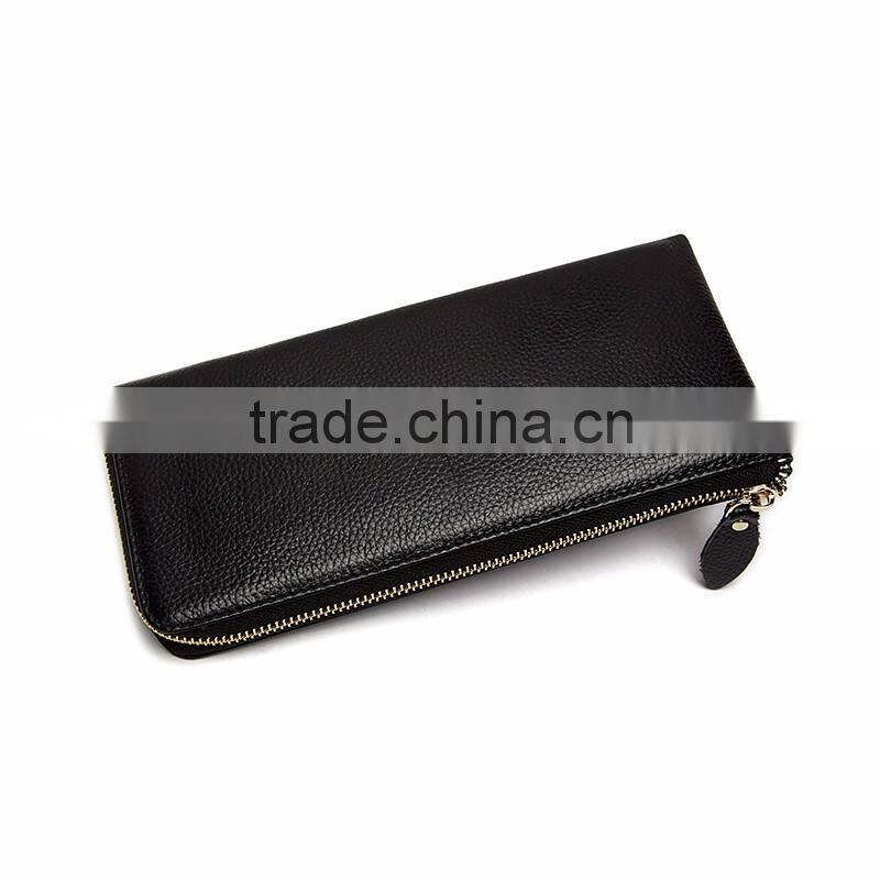Boshiho new design Lichee Genuine Leather men's wallet long wallet clutch