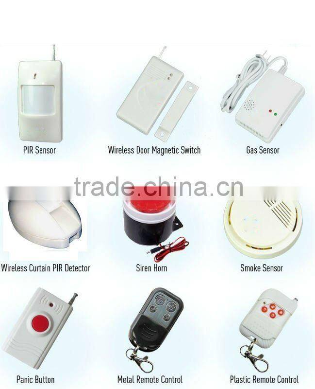 wireless home smart security alarm system with big LCD,CE,FCC,RoHS certificates