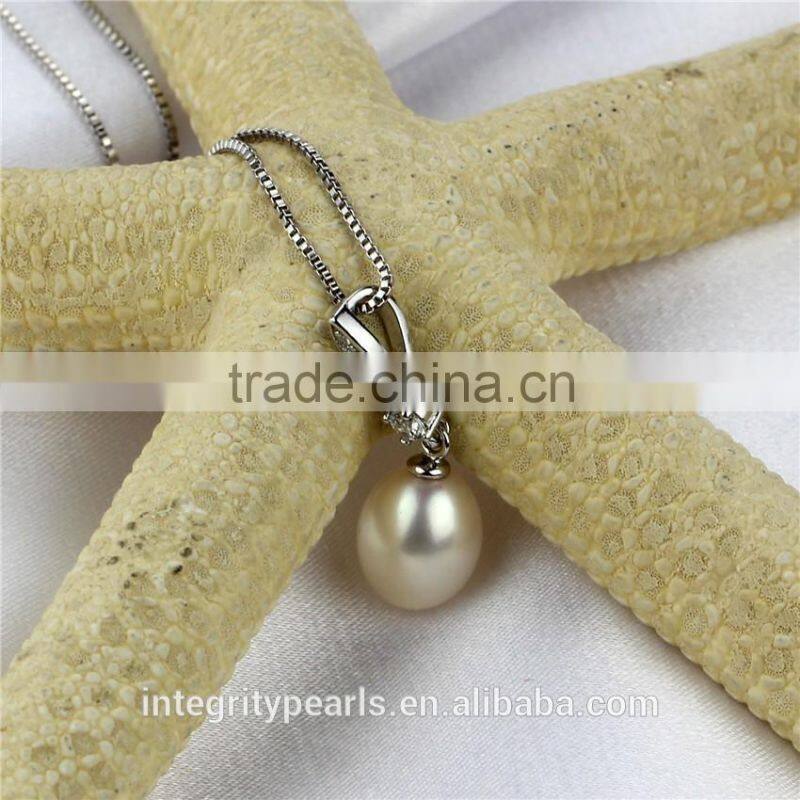 Fashion elegant nice design Natural Pearls 925 Sterling Silver pearl set For Women Gift