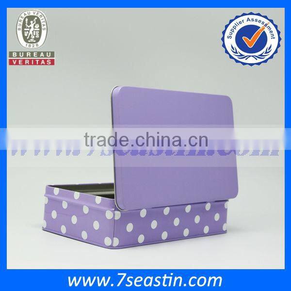 christmas butter cookie box rectangular metal box