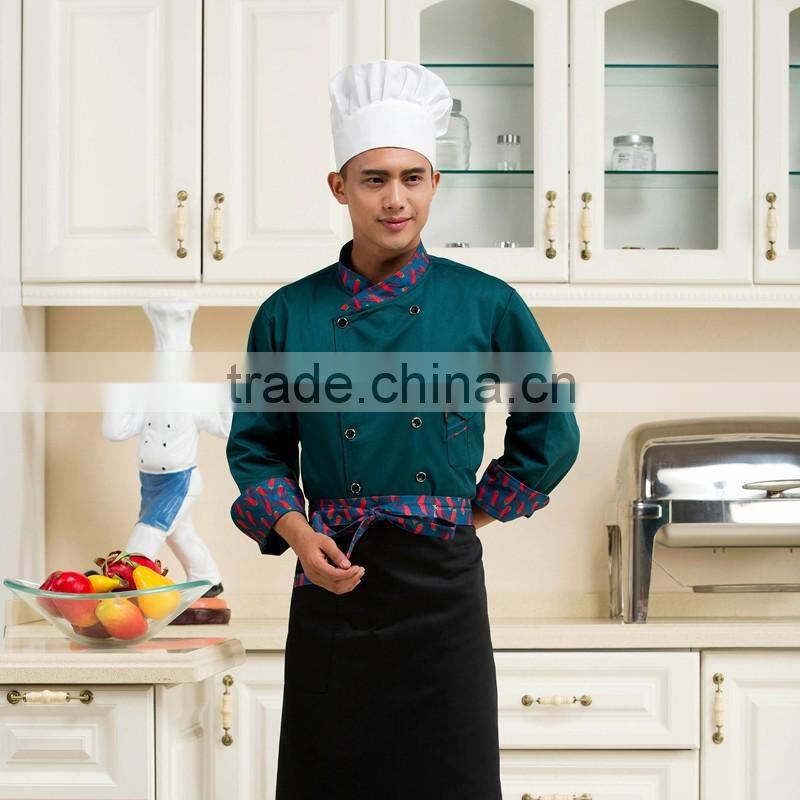 customized with good quality double breasted chef coats for sale