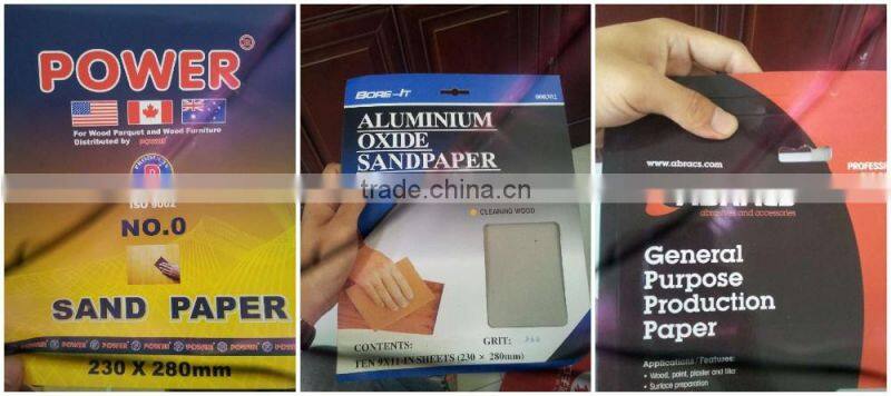 dry sandpaper belt rolls for wood decoration