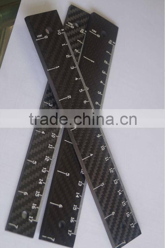3k plain or twill weave customized carbon fiber rulers for special useing as tools