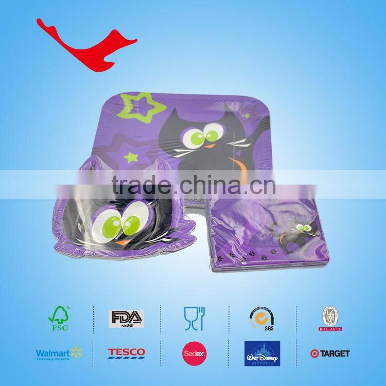 customised paper plate hallowen plate