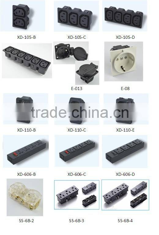 Snap in type copper socket 110v ac power socket