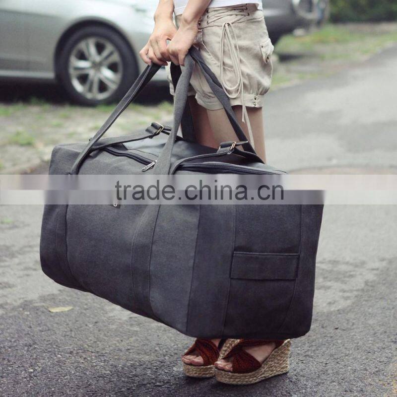 canvas travel shoulder bag for men
