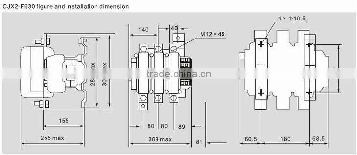 BIGM brand AC Contactor CJX2-F265 LC1-F265