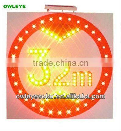 solar turning signs/illuminated traffic arrow signs/solar limit warning sign